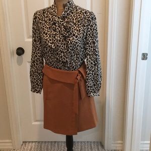 Camel Color Wrap Skirt